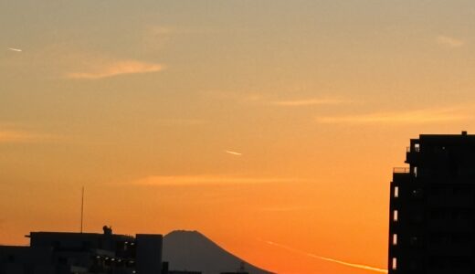 新型iPhoneで夕景富士を撮影したぞ