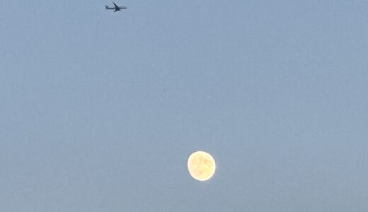 お月様🌕と飛行機✈️